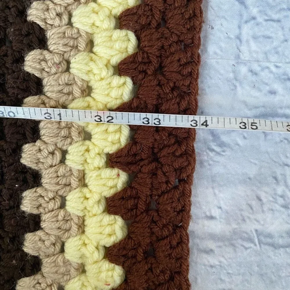 Handmade crochet afghan blanket 27”x34”
